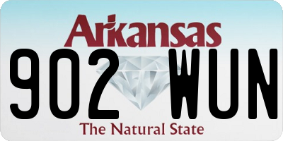 AR license plate 902WUN