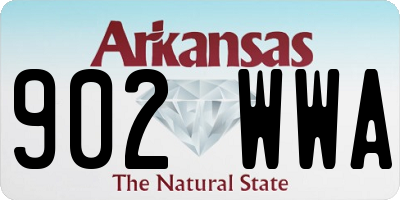 AR license plate 902WWA