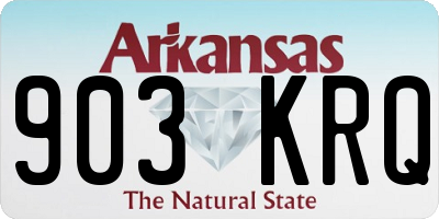AR license plate 903KRQ