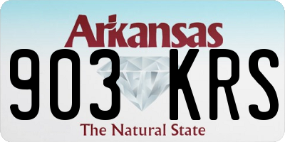 AR license plate 903KRS