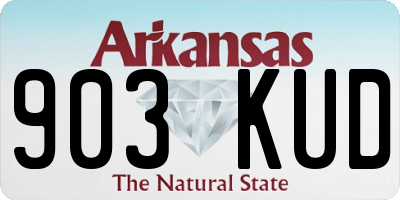 AR license plate 903KUD