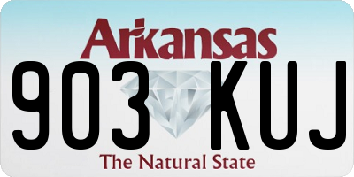 AR license plate 903KUJ