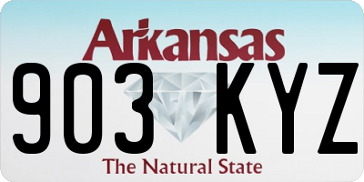 AR license plate 903KYZ