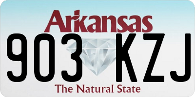 AR license plate 903KZJ