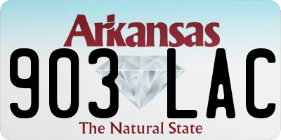 AR license plate 903LAC