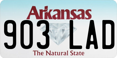 AR license plate 903LAD