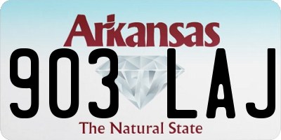 AR license plate 903LAJ