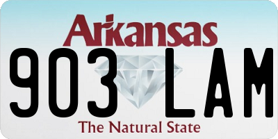 AR license plate 903LAM