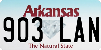 AR license plate 903LAN