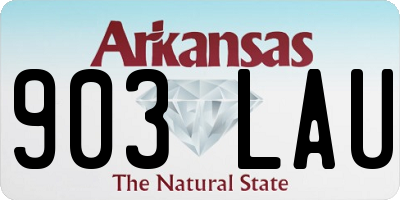 AR license plate 903LAU