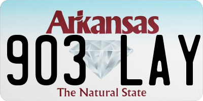 AR license plate 903LAY