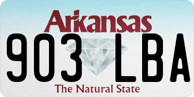AR license plate 903LBA