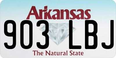 AR license plate 903LBJ
