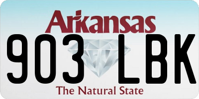 AR license plate 903LBK