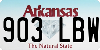 AR license plate 903LBW
