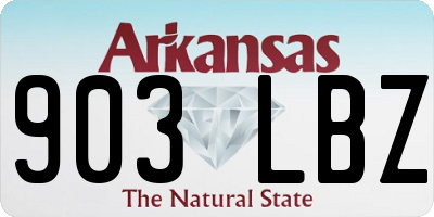 AR license plate 903LBZ