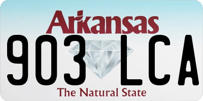 AR license plate 903LCA