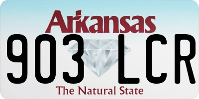 AR license plate 903LCR