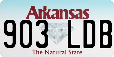 AR license plate 903LDB