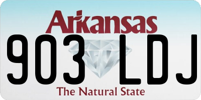 AR license plate 903LDJ