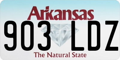 AR license plate 903LDZ