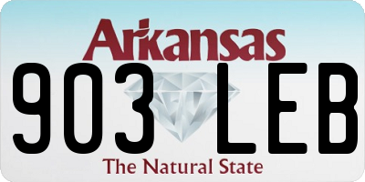 AR license plate 903LEB