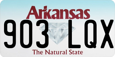 AR license plate 903LQX