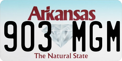 AR license plate 903MGM