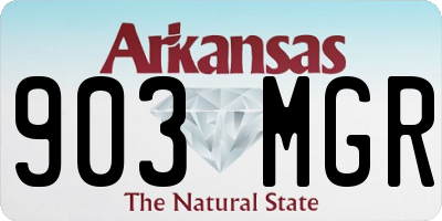 AR license plate 903MGR