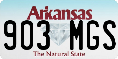 AR license plate 903MGS