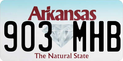 AR license plate 903MHB