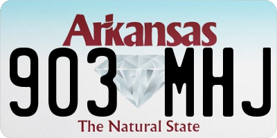 AR license plate 903MHJ