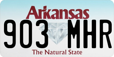 AR license plate 903MHR