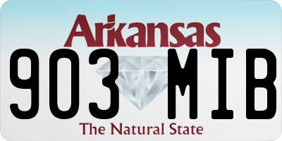 AR license plate 903MIB