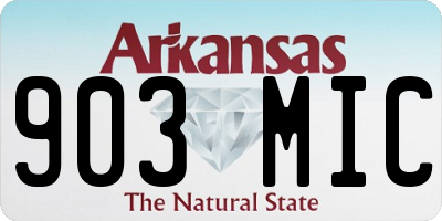 AR license plate 903MIC