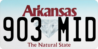 AR license plate 903MID