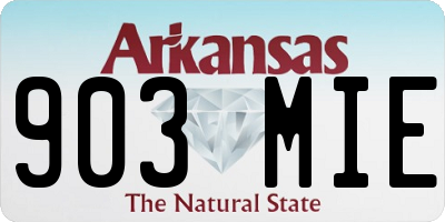 AR license plate 903MIE