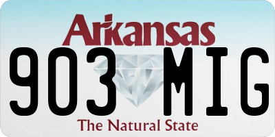AR license plate 903MIG