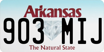 AR license plate 903MIJ
