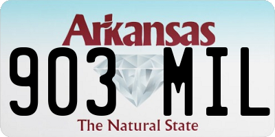 AR license plate 903MIL
