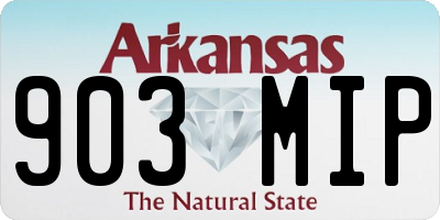 AR license plate 903MIP