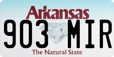 AR license plate 903MIR