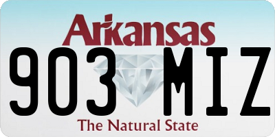 AR license plate 903MIZ