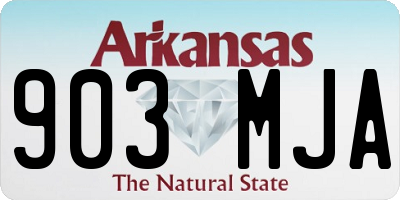AR license plate 903MJA