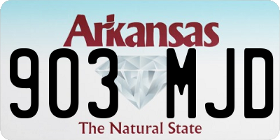 AR license plate 903MJD