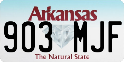 AR license plate 903MJF