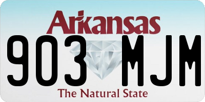 AR license plate 903MJM