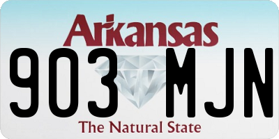 AR license plate 903MJN