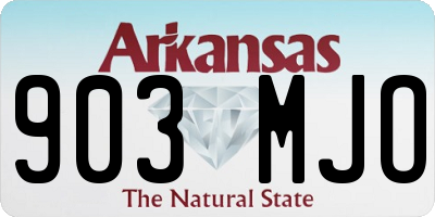 AR license plate 903MJO