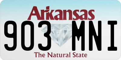 AR license plate 903MNI